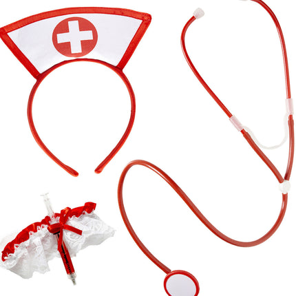 Rotes Krankenschwester-Set