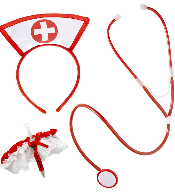 Rotes Krankenschwester-Set