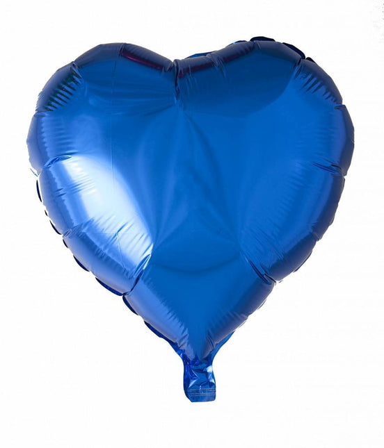 Helium Ballon Herz Blau 46cm leer