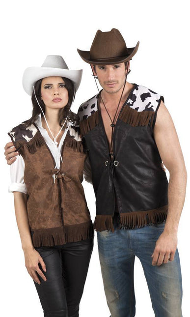 Cowboyweste Schwarz L/XL