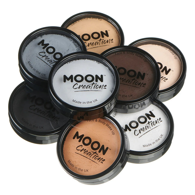 Moon Creations Pro Face Paint Cake Pots Dunkelbraun 36g