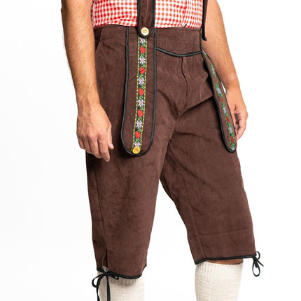 Lederhosen Lang Dunkelbraun