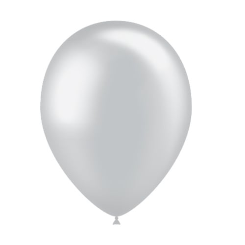 Silberne Ballons Metallic 25cm 10Stk