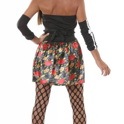 Halloween Kostüm Damen Kleid Skelett Day Of The Dead