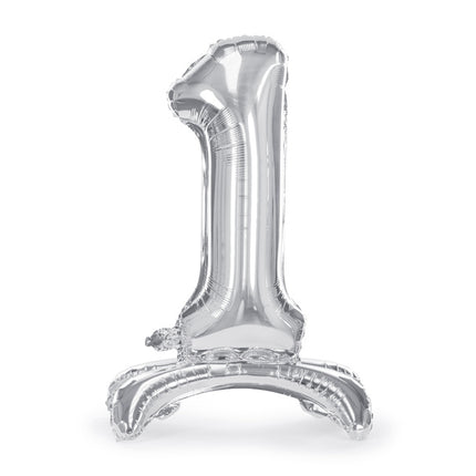 Folienballon Figur 1 Silber Standard Leer 70cm