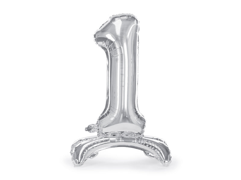 Folienballon Figur 1 Silber Standard Leer 70cm