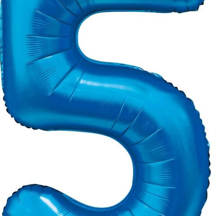 Blauer Figurenballon 5 Jahre Glanz 86cm