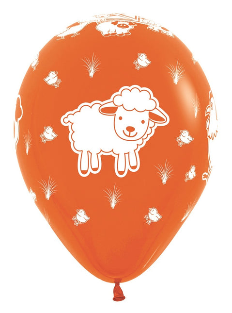 Ballons Bauernhof Tiere Mix 30cm 25Stk