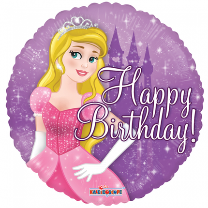 Helium Ballon Happy Birthday Prinzessin 45cm leer