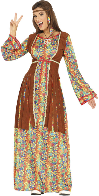 Hippie 60S Blumenkostüm für Frauen