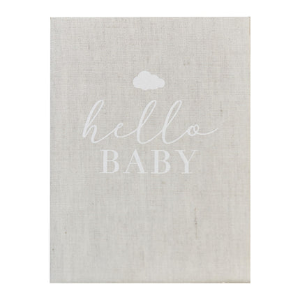 Graues Gästebuch Hello Baby 16cm