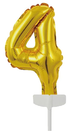 Gold Tortenaufleger 6 Jahre Folienballon 12,5cm