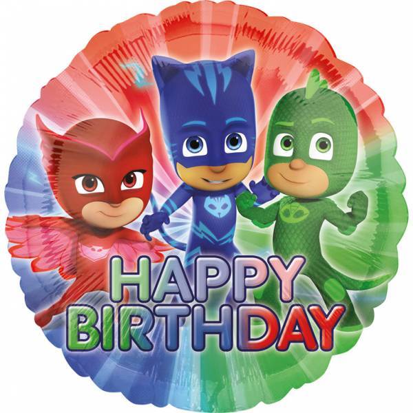 Pj Masks Helium Ballon Happy Birthday 45cm leer