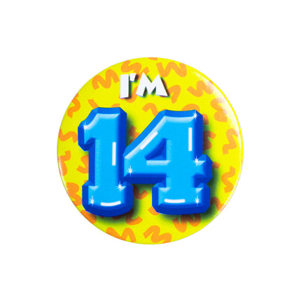 Ich bin 14 Button 14 Jahre 5,5cm