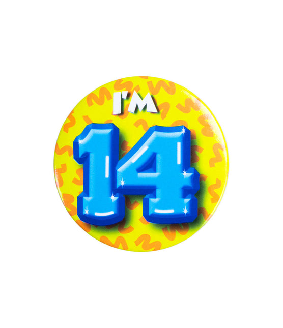 Ich bin 14 Button 14 Jahre 5,5cm