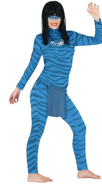 Second Skin Stripes Damen Blau