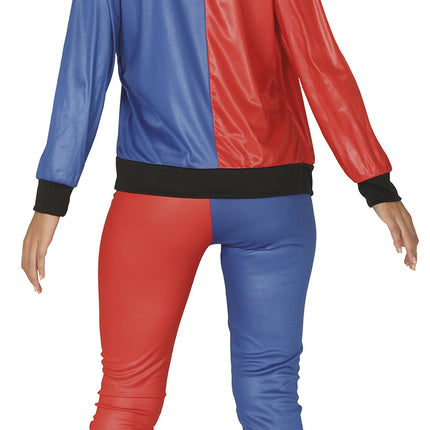 Harley Quinn Kostüm Rot Blau Damen