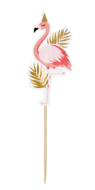 Flamingo Cocktailstäbchen 13cm 12Stk