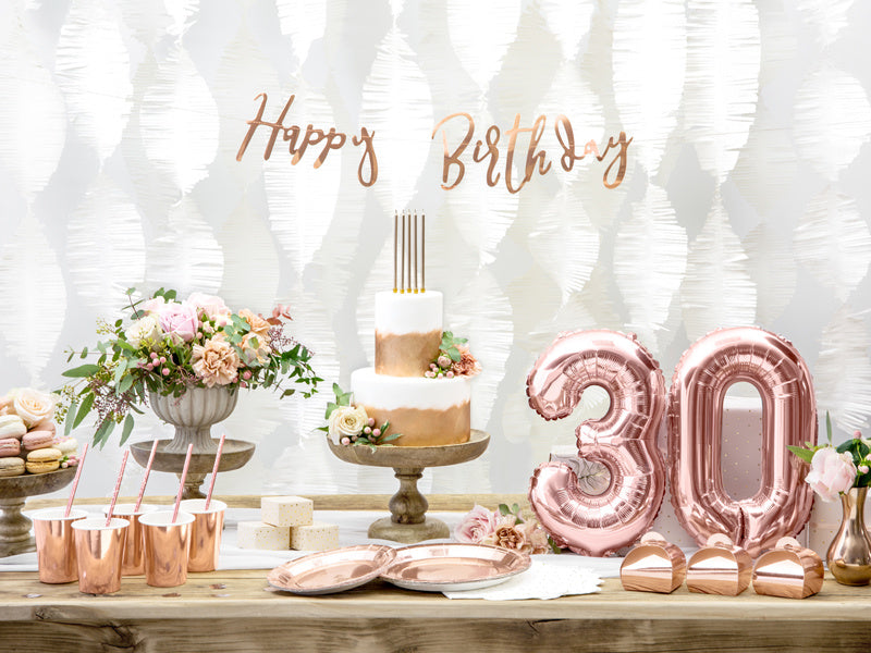 Geburtstag Buchstabengirlande Happy Birthday Rose Gold 62cm