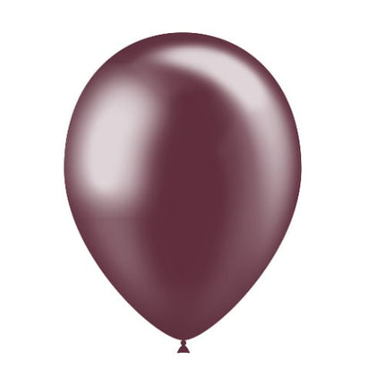 Bordeauxrote Luftballons Metallic 25cm 10 Stk.