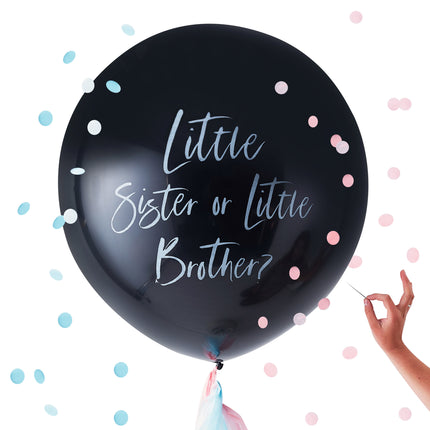 Gender Reveal Ballon Bruder oder Schwester 60cm