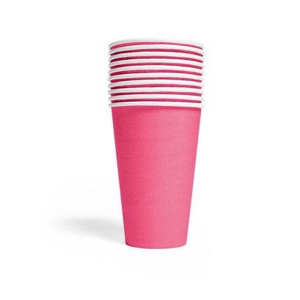 Fuchsia Becher Papier 350ml 10 Stk.