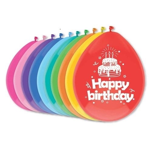 Happy Birthday Cake Ballons 30cm 10 Stück