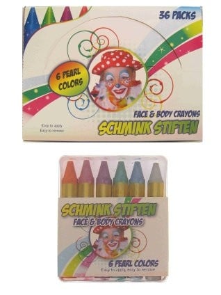 PXP Face Paint Marker Push Up 6 X 8 Gramm Metallic Farben In Box 8gr 6pcs