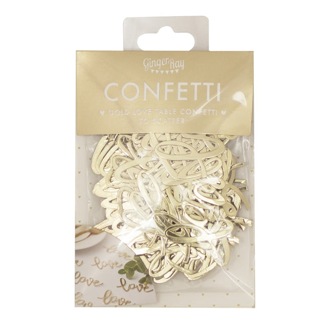 Gold Konfetti Liebe 6,5cm