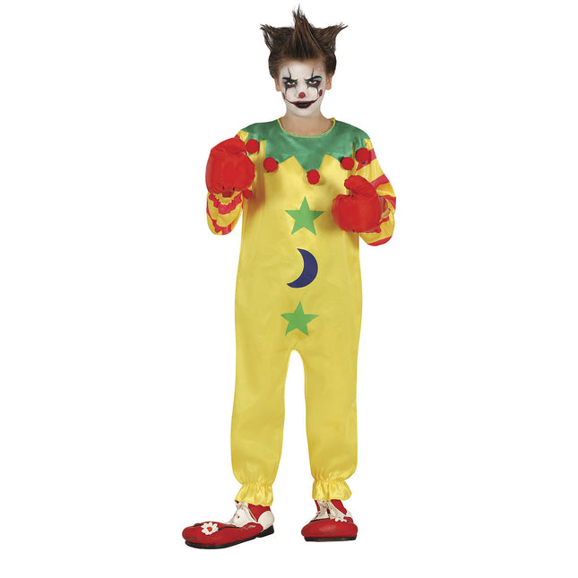 Horror Clown Halloween Kostüm Kind Gelb