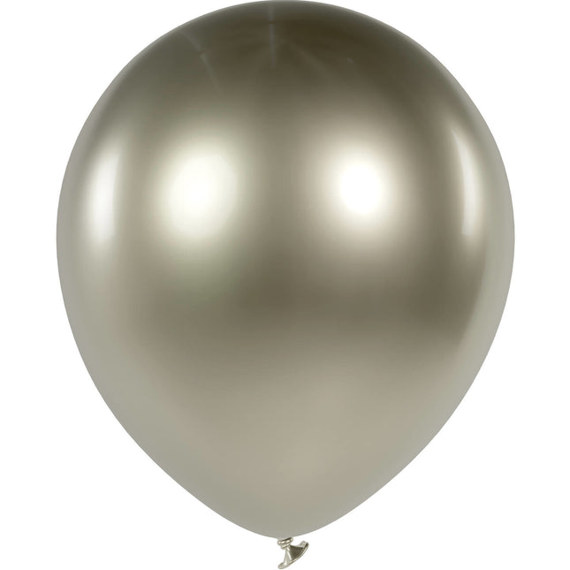 Champagner Gold Luftballons Chrom 33cm 10Stück