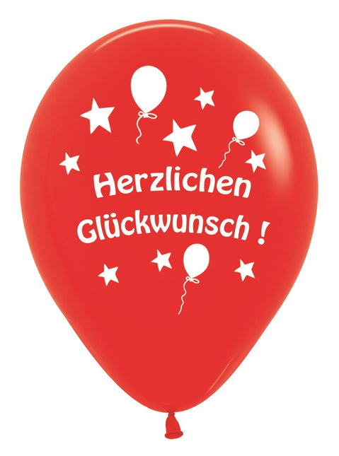 Luftballons Herzlichen Gluckwunsch Mix 30cm 12 Stück