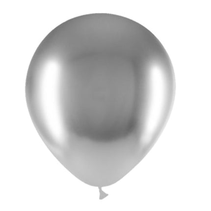 Silberne Ballons Chrom 30cm 10Stk