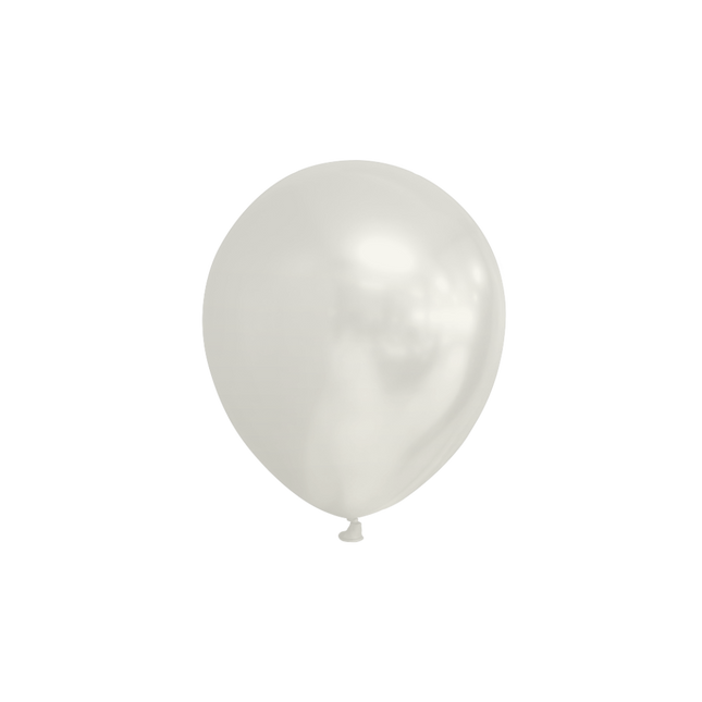 Weiße Ballons Metallic 13cm 100Stk