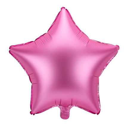 Heliumballon Star Pink Leer 48cm