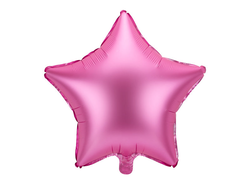 Heliumballon Star Pink Leer 48cm