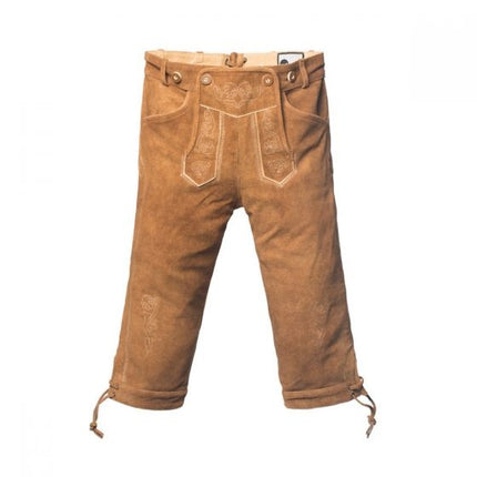 Lederhose Leder Lang Braun und Hosenträger