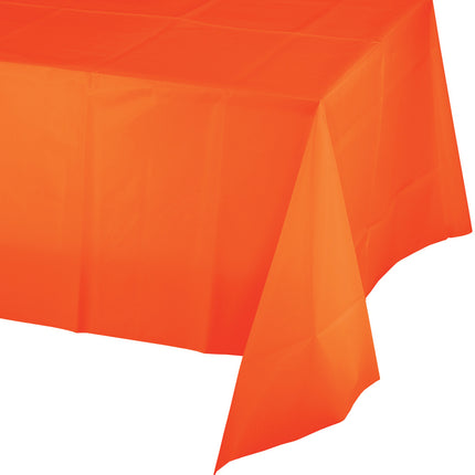 Orange Tischtuch Plastik 2.74m