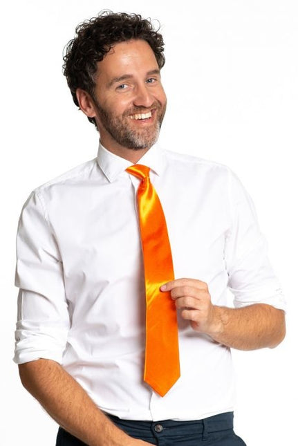 Krawatte Neon Orange 50cm