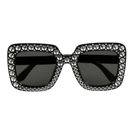 Party Brille Schwarz Glitter