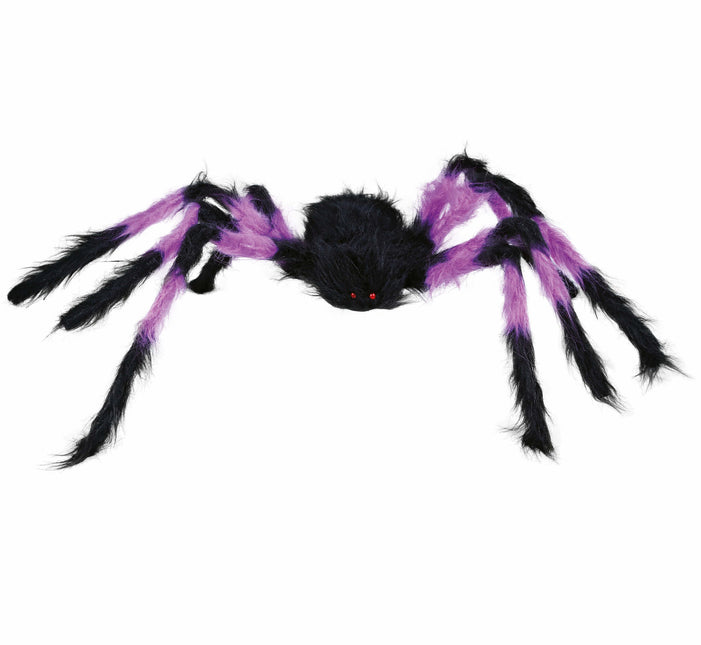 Lila Schwarze Fake Spinne 75cm