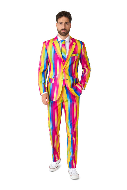 Regenbogen Streifen Anzug Männer OppoSuits