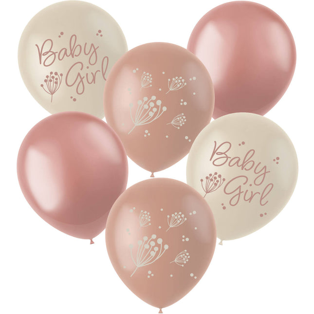 Geburt Ballons Babygirl 33cm 6Stück