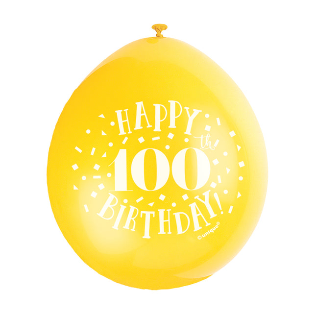 Luftballons Happy Birthday 100 Jahre 28cm 10Stk