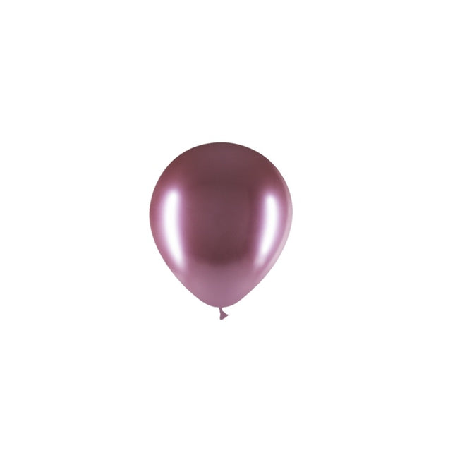 Lila Luftballons Chrom 13cm 100 Stk.