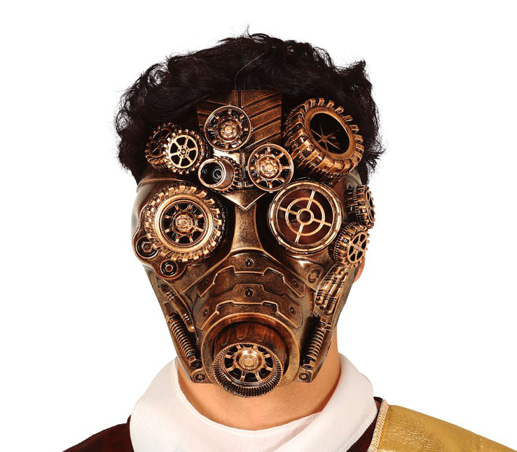 Steampunk Maske Gold