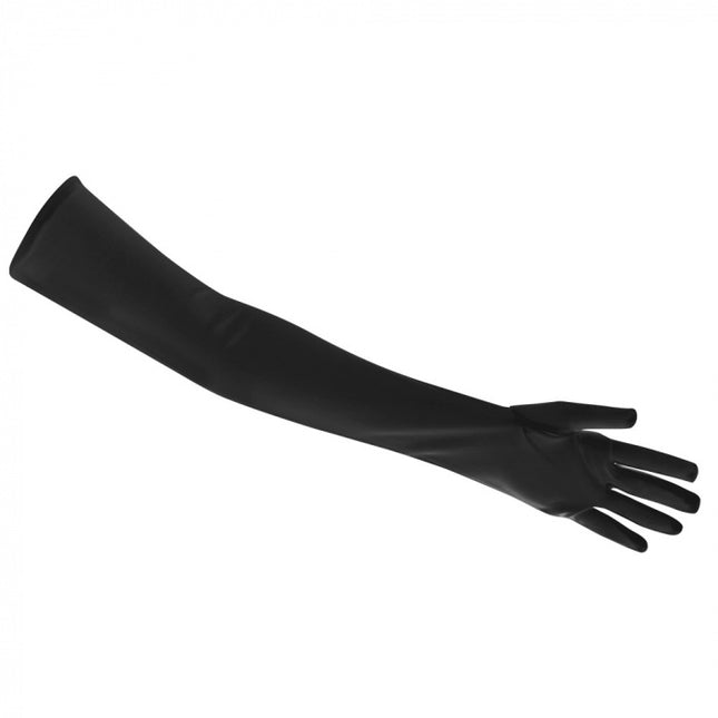 Schwarze Handschuhe 48cm