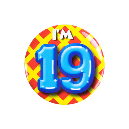 Ich bin 19 Button 19 Jahre 5.5cm