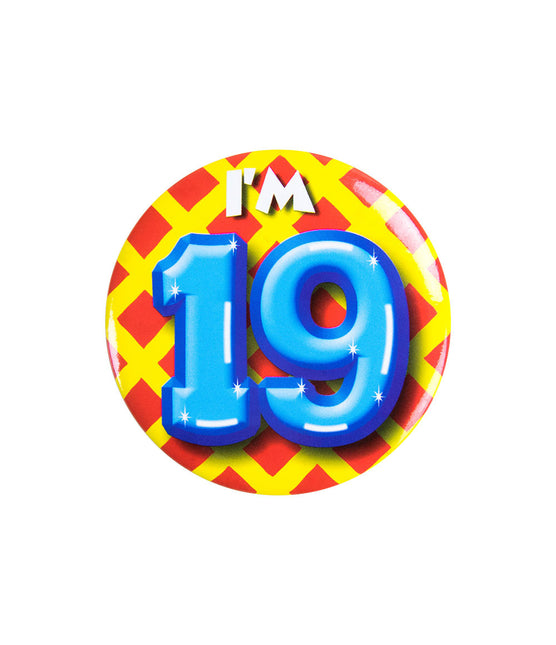 Ich bin 19 Button 19 Jahre 5.5cm