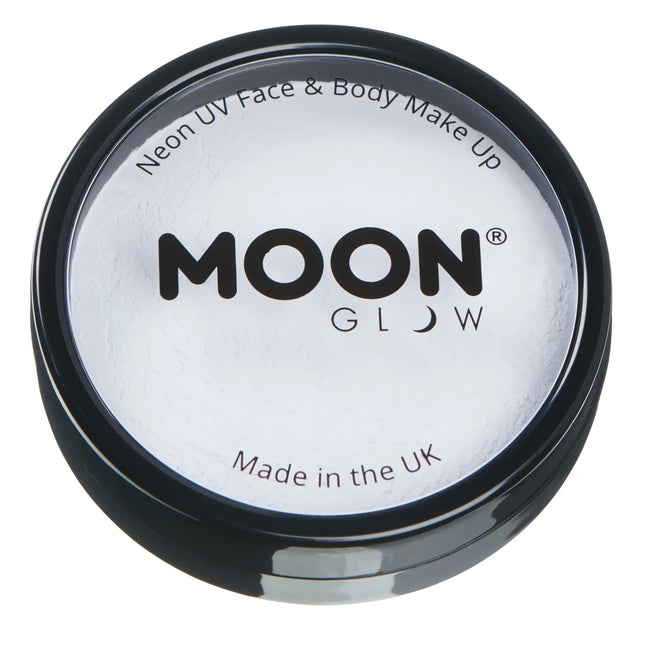 Moon Glow Neon UV Pro Face Paint Cake Pots Weiß 36g